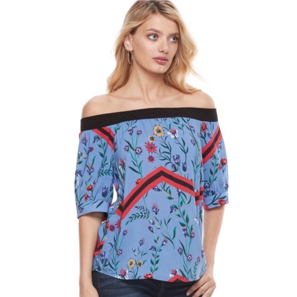 Juicy Couture Tops - Juicy Couture Floral Off Shoulder Top Medium